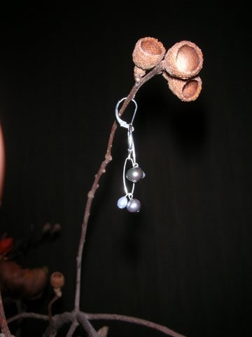 pewter & light blue pearls