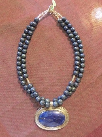 lapis 2 strand & turkish lapis centerpiece