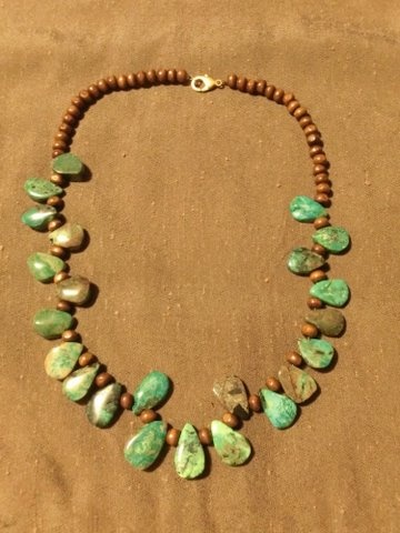 turquoise nuggets & wood
