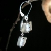 silver square & white pearls
