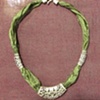 green ribbon & silver