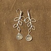 blue chalcedony & silver leaves