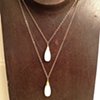 blue lace agate double drop & gold neckalce