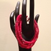 coral & silver five strand
