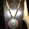 tibetan turquoise & coral & wood necklace