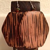 large wooden & turquoise & resin