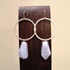 blue lace agate circle drops