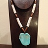 turquoise, magnesite, wood