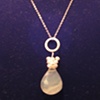 moonstone teardrop, pearl cluster