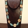 recycled glass & bronze pieces