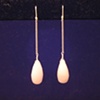 chalcedony & silver drops