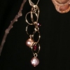pink pearl & burgundy crystal