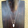 pink jade & tourmaline silver necklace