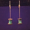 turquoise spool earrings