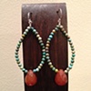 turquoise & aventurine hoops