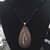black spinel & sterling silver turkish piece