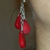 coral teardrop cluster