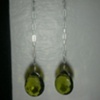 green glass w/ silver chain