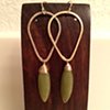spotted jade & gold upside down earrings