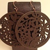 brown wooden flower circles