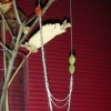 fire agate & jade & multiple chains