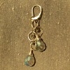 labradorite & smoky quartz drops