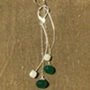 emerald & blue chalcedony 2 danglies