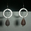 moonstone w/ silver hoops