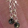 black spinel & grey quartz twists