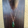 serpentine & tourmaline & gold necklace