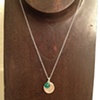 silver & green onyx lotus flower