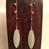 serpentine & tourmaline gold chain earrings