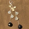 sapphire, blue chalcedony, & moonstone drops