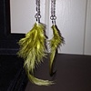 green dangly feathers