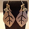gold plated leaves, prehnite & peridot