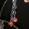 agate long silver drops