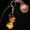 tigers eye & gold loops