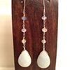 amazonite & sapphire drop earrings