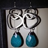 dark grey crazy shapes & dyed jade