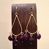 purple chalcedony & gold filled teardrops