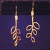gold plated leaves & moonstone