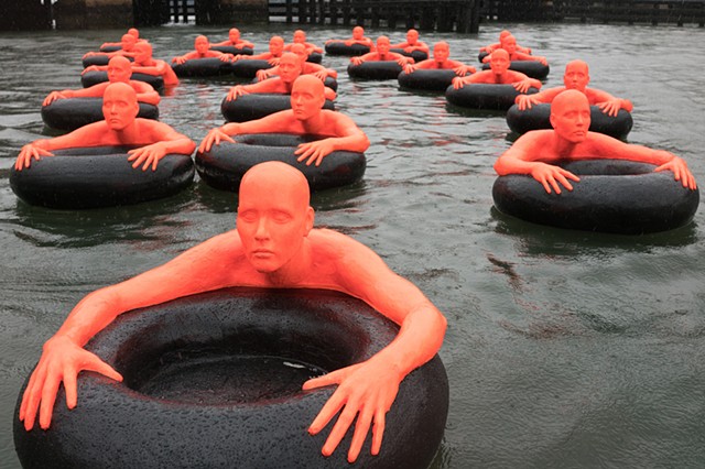 Photo by John HirschFort Point Channel, Boston, A collaboration as A+J Art+Design