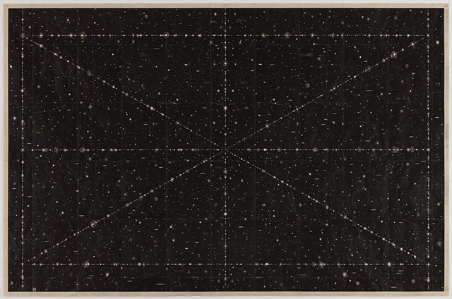 Marsha Cottrell
Hitherto Unknown Lights 2, 2012
Iron oxide on mulberry paper
53 3/4" x 81 3/8"