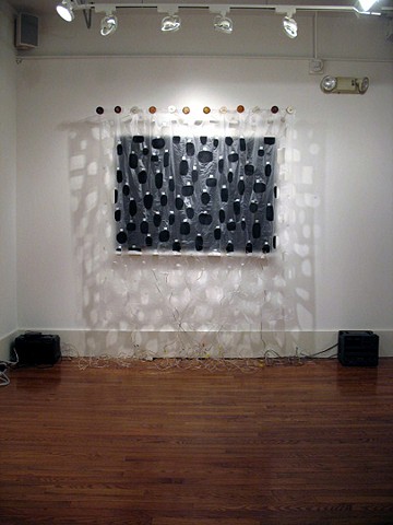 Large sculptural works often based on wall grids - mathematical grids plotted, drawn and then dr