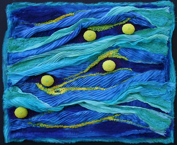 dimensional art, cloth,fiber sculpture