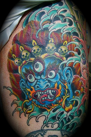 blood water tattoo blue mahakala blood water tattoo blue mahakala