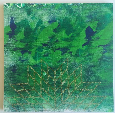 Gelatin, Gelatin Print, Gelli Print, Acrylic, Multi Media Paper