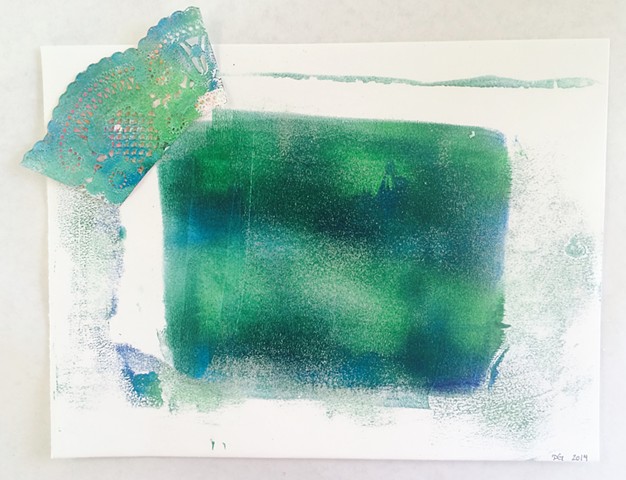 Gelatin, Gelatin Print, Gelli Print, Acrylic, Multi Media Paper