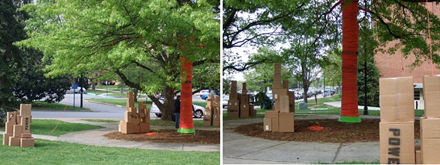environmental installation sculpture, coal power