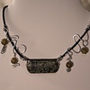Rhyolite and Leather necklace